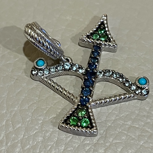 Judith Ripka Sagittarius ♐️ Enhancer - Sterling Silver Turquoise Multi Gemstone - Picture 6 of 7